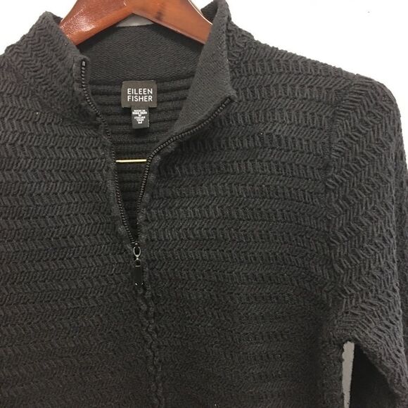 Eileen Fisher | Wool Blend Italian Yarn Jacket | M - Picture 2 of 6